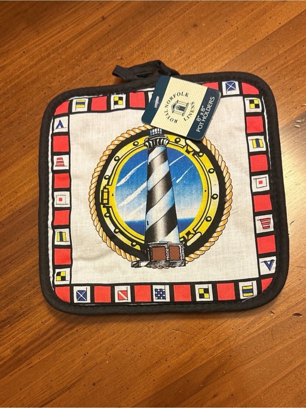 Royal Norfolk Nautical Pot Holders Set of 2